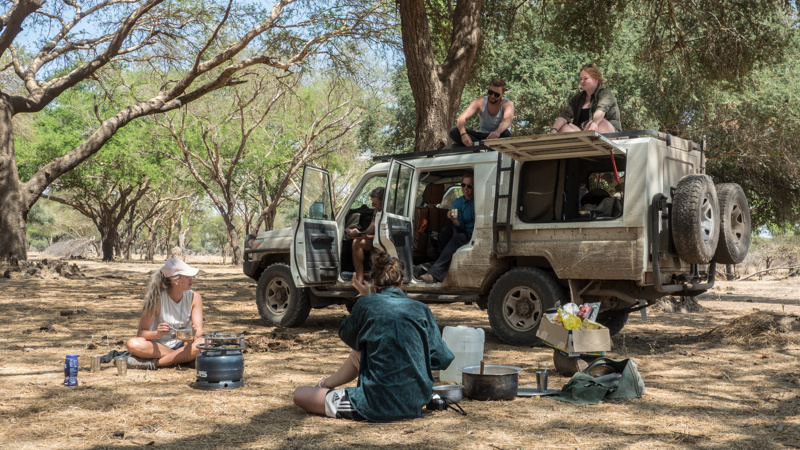 Are campsites widely available in Tanzania? 