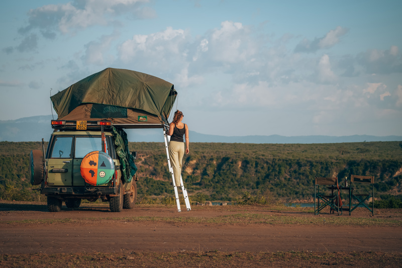 Self-camping at the UWA Mweya Campsite